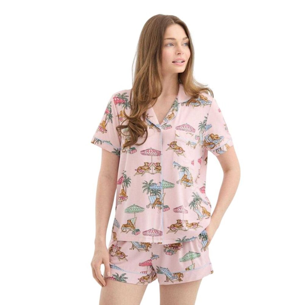 Chelsea Peers Womens/Ladies Short Pyjama Set / Pink/Multicolored